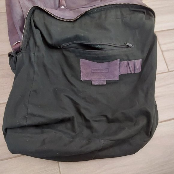 Nordstrom Vintage Purple Italian Leather Satchel Tote Handbag Size XL - Picture 5 of 8